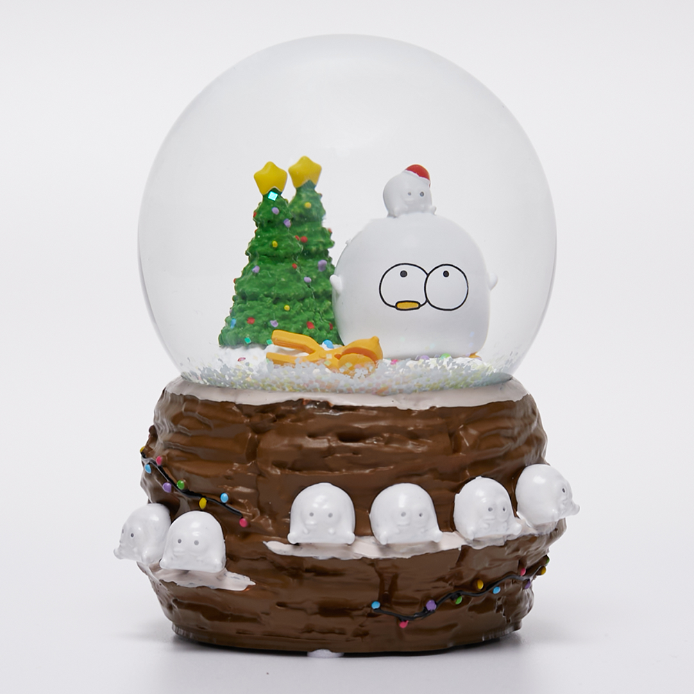 삐뚤이 눈오리 스노우볼 LED 워터볼 크리스마스 연말 선물 입삐뚤오리 캐릭터 굿즈