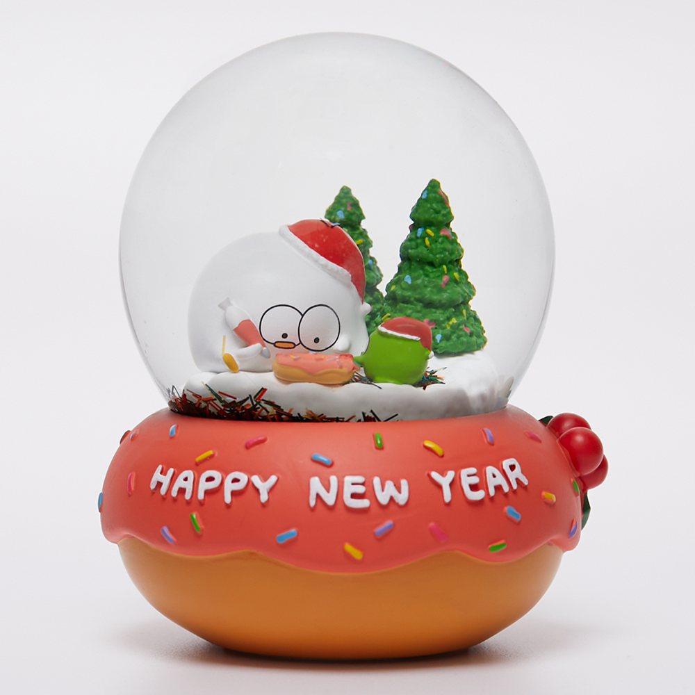 삐뚤이 도넛 워터볼 스노우볼 크리스마스 신년 선물 입삐뚤오리 캐릭터 굿즈