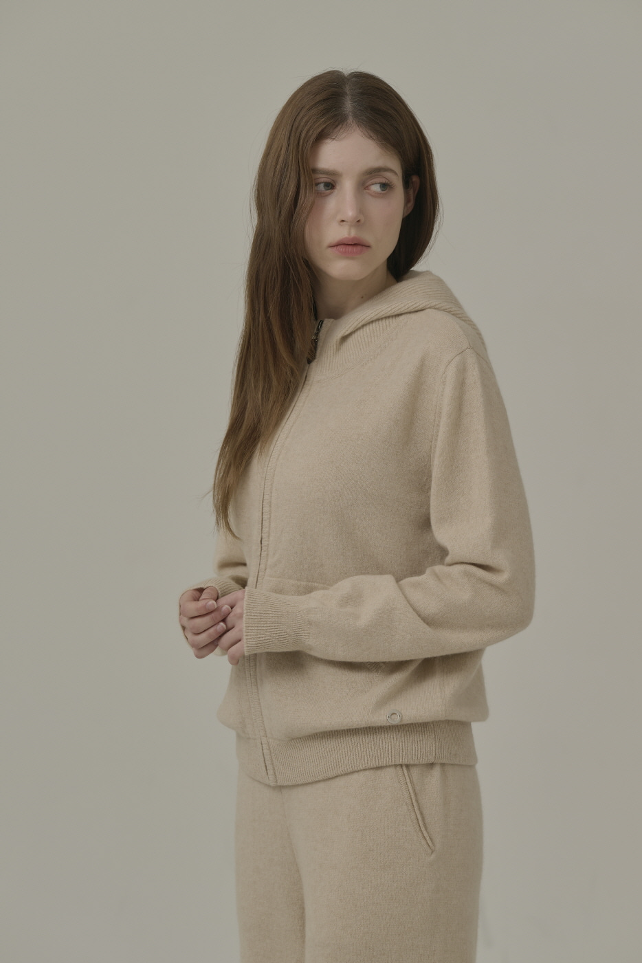 Hooded zip-up : 라캐시미어