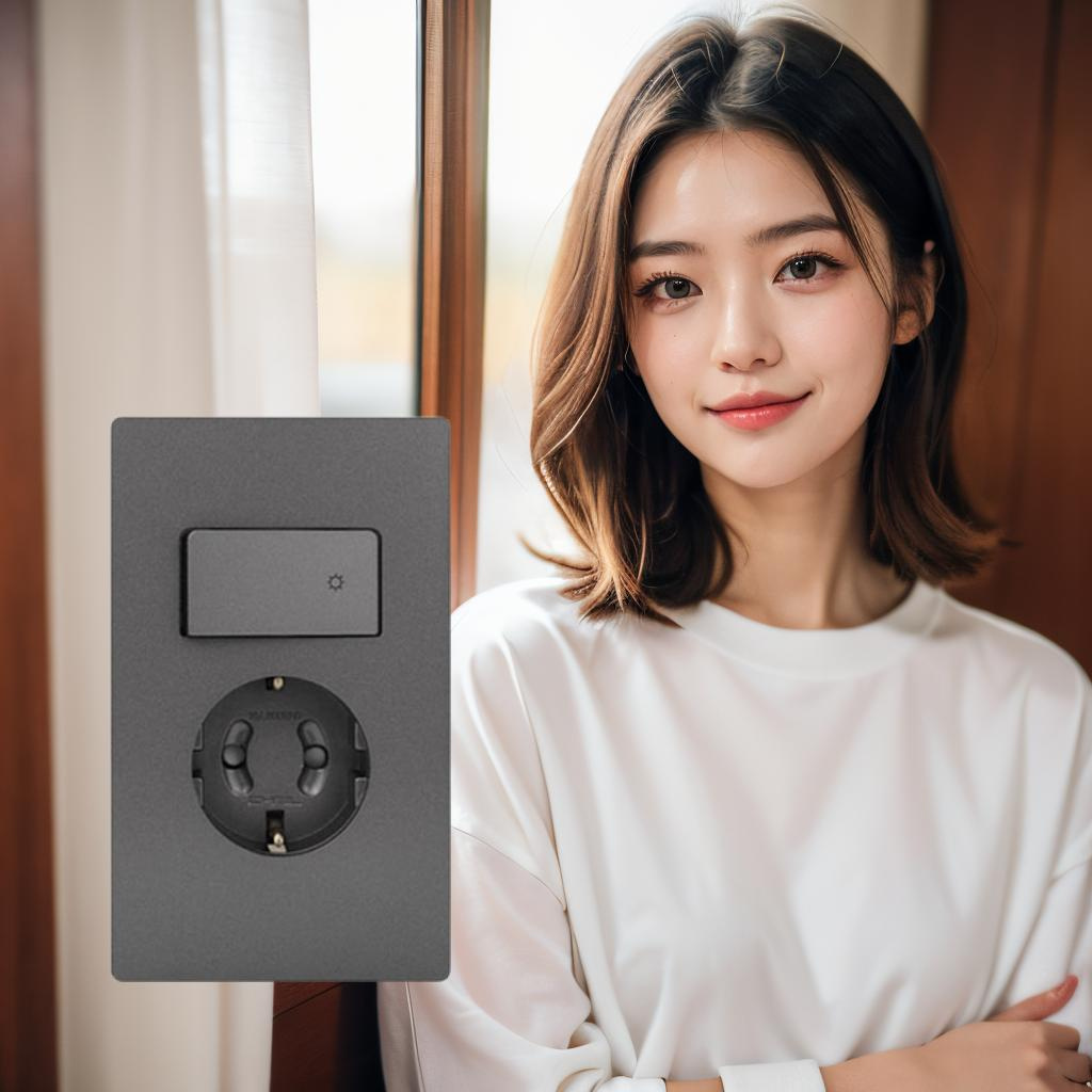 제일 디노 스위치부착콘센트 스위치부 콘센트 침대 가구 매립 일체형 1구 화이트