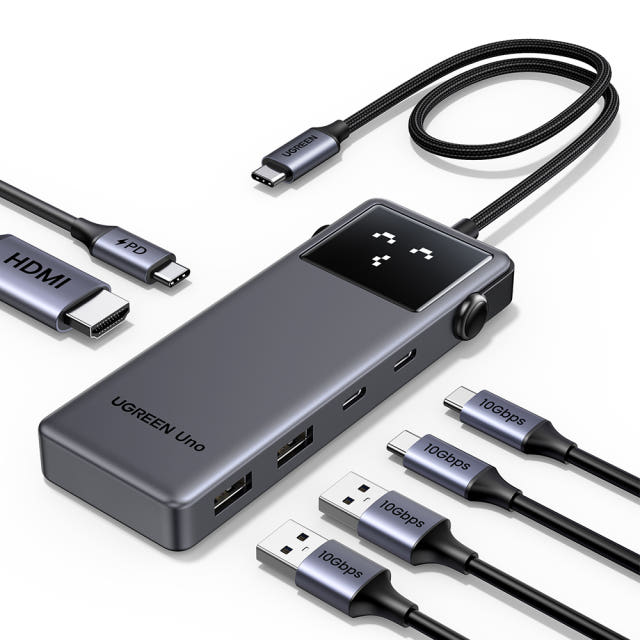 유그린 UNO 우노 시리즈 6in1 C타입 HDMI 4K 60Hz USB3.2 10Gbps 멀티허브 독 CM888 — 마무리