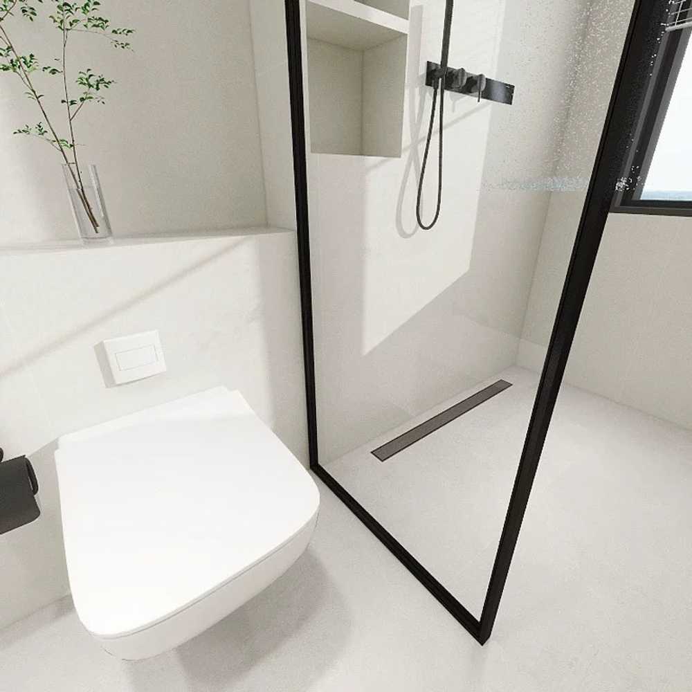 고스트캠프 욕조파티션 샤워커튼 샤워 방수 욕조 8MM 초백유리 200X50cm 흰색 - 상세 이미지 3