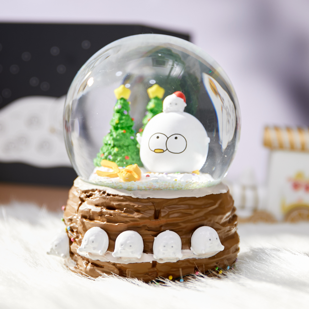 삐뚤이 눈오리 스노우볼 LED 워터볼 크리스마스 연말 선물 입삐뚤오리 캐릭터 굿즈