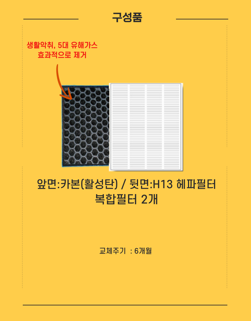 [호환]에어스윗 쏘노 SS-100 아파트 전열교환기 환기시스템필터 공조기 헤파복합필터 - 상세 이미지 5