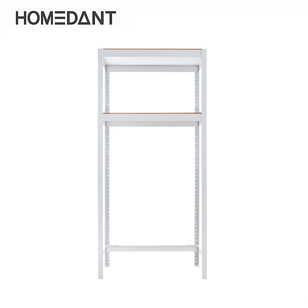 선반 수납선반 철제 무볼트 다용도 랙 미니 홈던트 300300600 2단(안전바1세트)