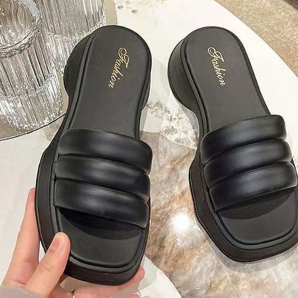 여자 대학생 실내화 사무실 슬리퍼 통굽 직장인