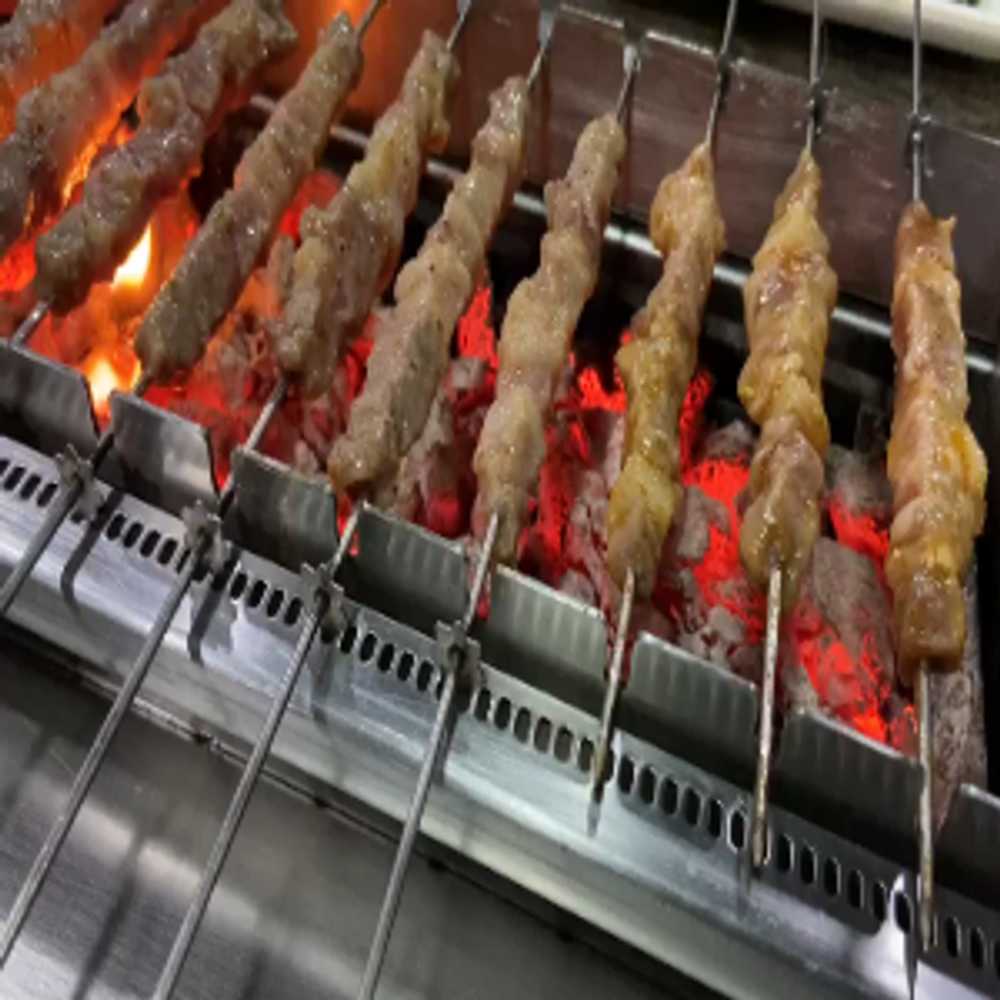 양꼬치기계 자동회전 불판 숯불 로스터 소세지 그릴팬 11칸 푸시풀 61.5x28.5x19.5cm : 보림스토어-1