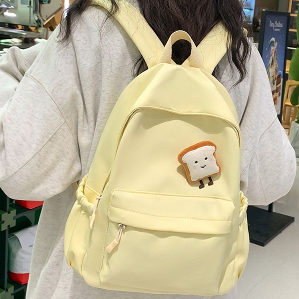 학생 데일리 대 백팩 옐로우 직장인 가벼운 무지 가방