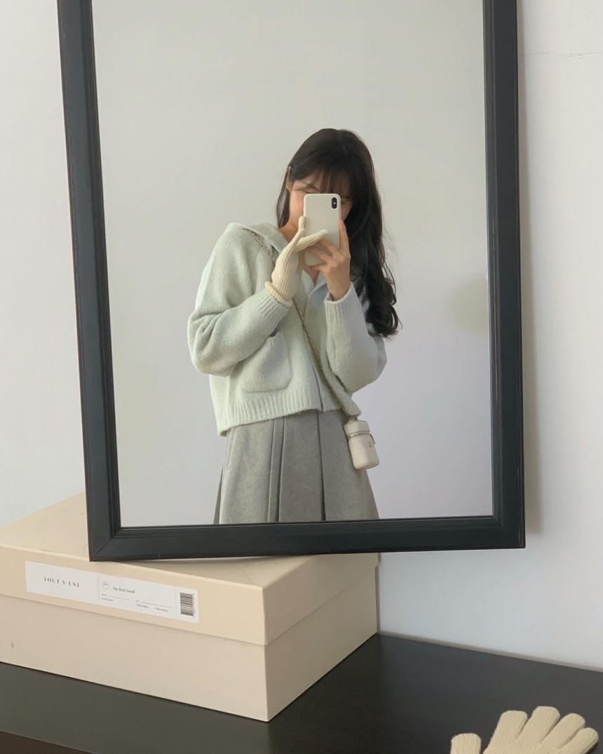 [SALE] [민트 당일] 리터 베니 알파카 후드 가디건 니트 겨울 데일리 cd 2color 상세 이미지 10