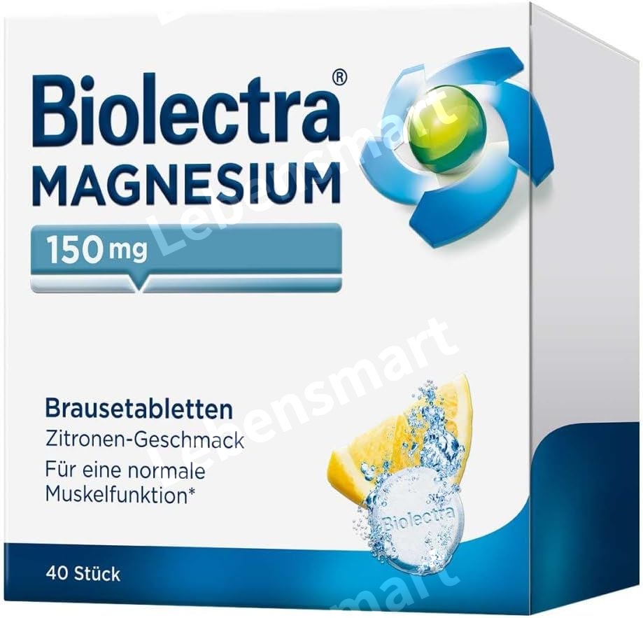 독일 바이오렉트라 마그네슘 150mg 녹여먹는 발포정 레몬맛 40정 - 상품 이미지