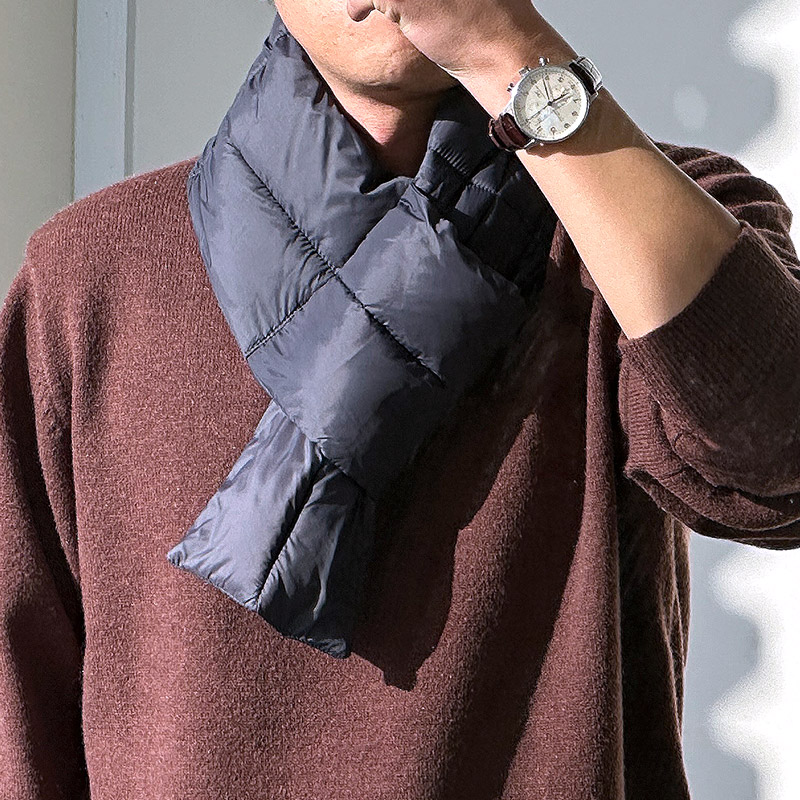 겨울 방한 패딩머플러 목도리 안감기모 커플 남자 단체 목도리 - 상품 이미지