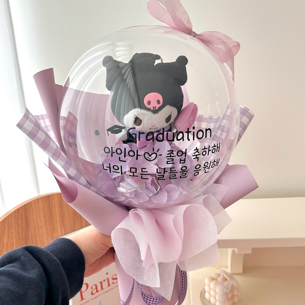 산리오 인형 졸업 꽃풍선 학사모 시나모롤 꽃다발 초등학교 학사모 유치원 졸업식 입학 콩쿨 상세 이미지 4