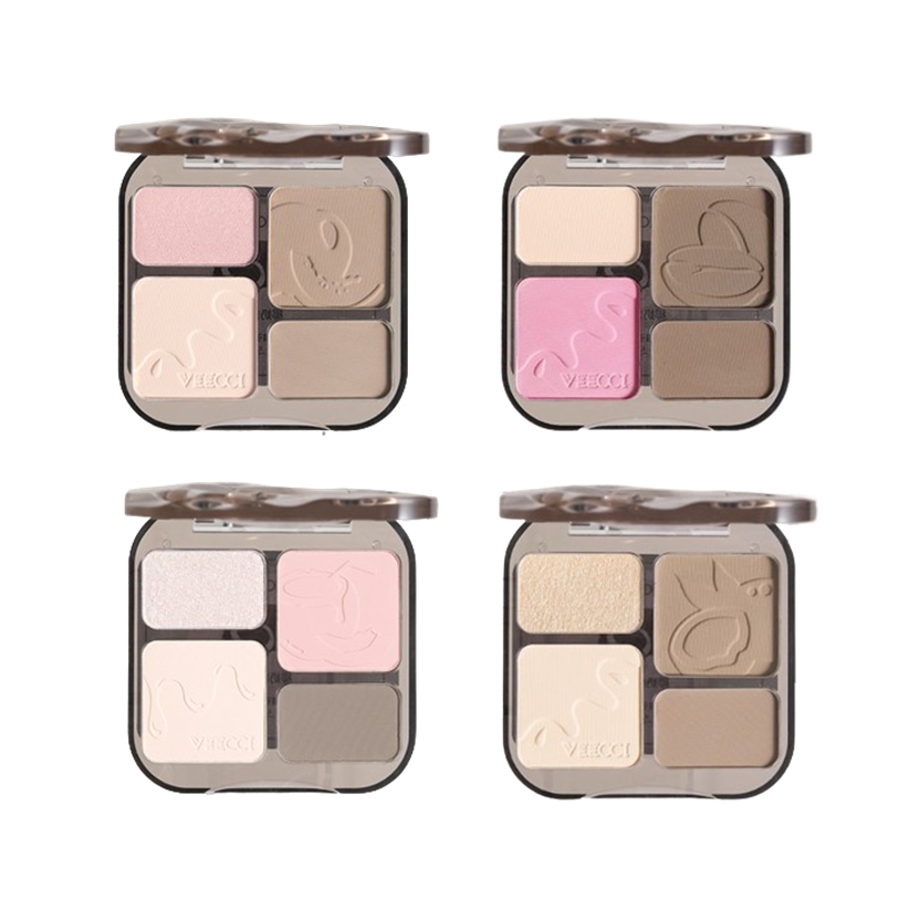 veecci 무펄하이라이터 쉐딩팔레트 쿨톤 웜톤 - 상품 이미지