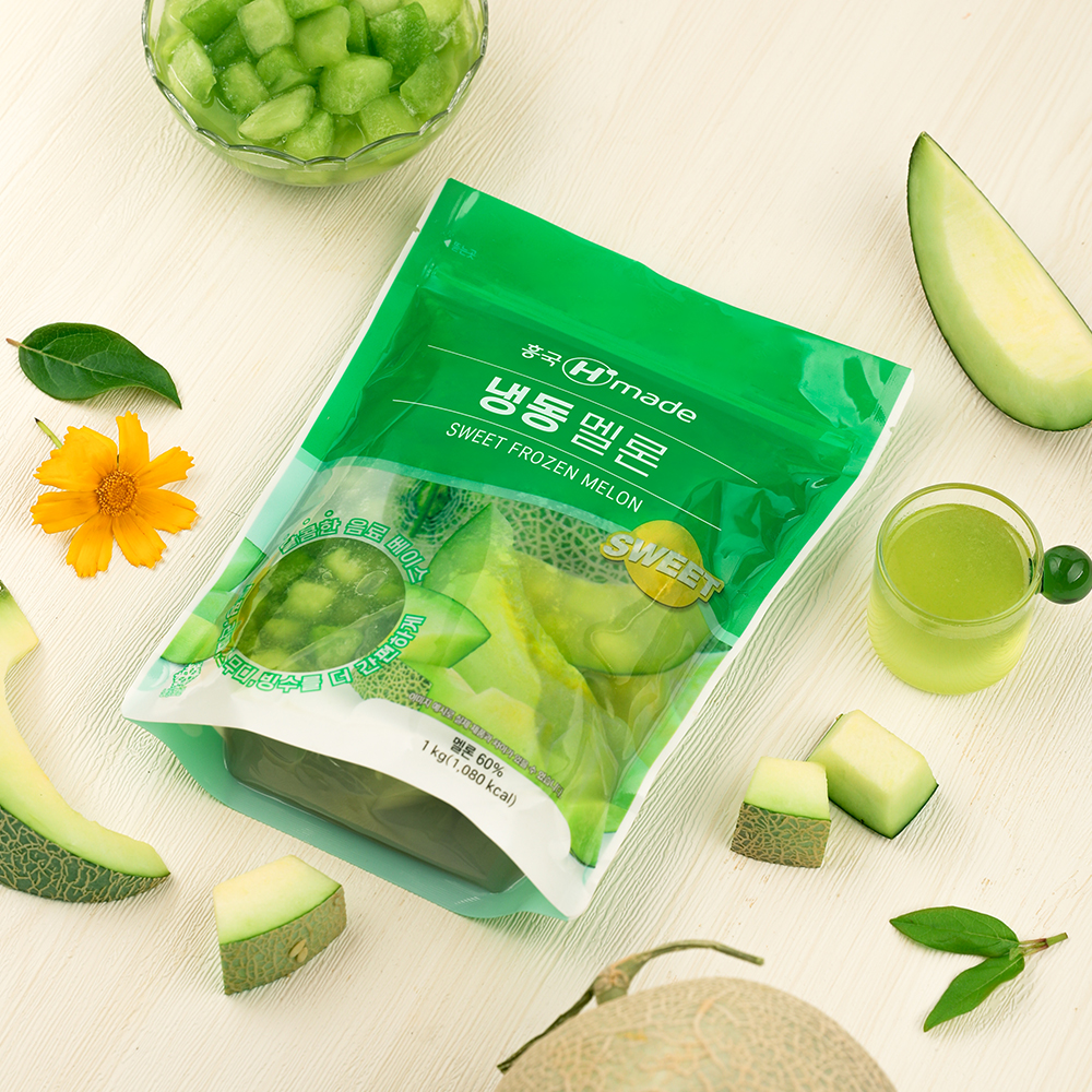 흥국 냉동 멜론 1kg 2개 업소용 카페 과육 - 상세 이미지 2
