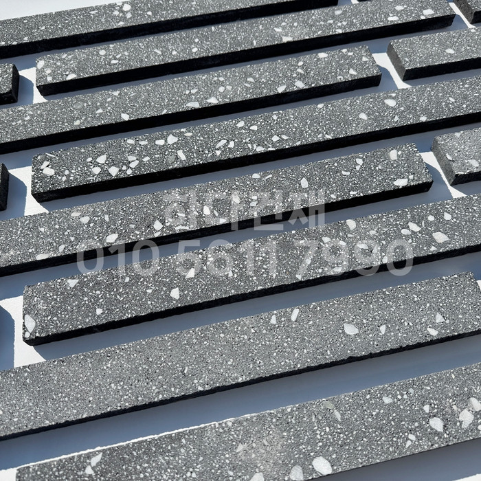 라일락 모노타일 500x50x17T 블랙칩 / 하다건재 와이드벽돌타일