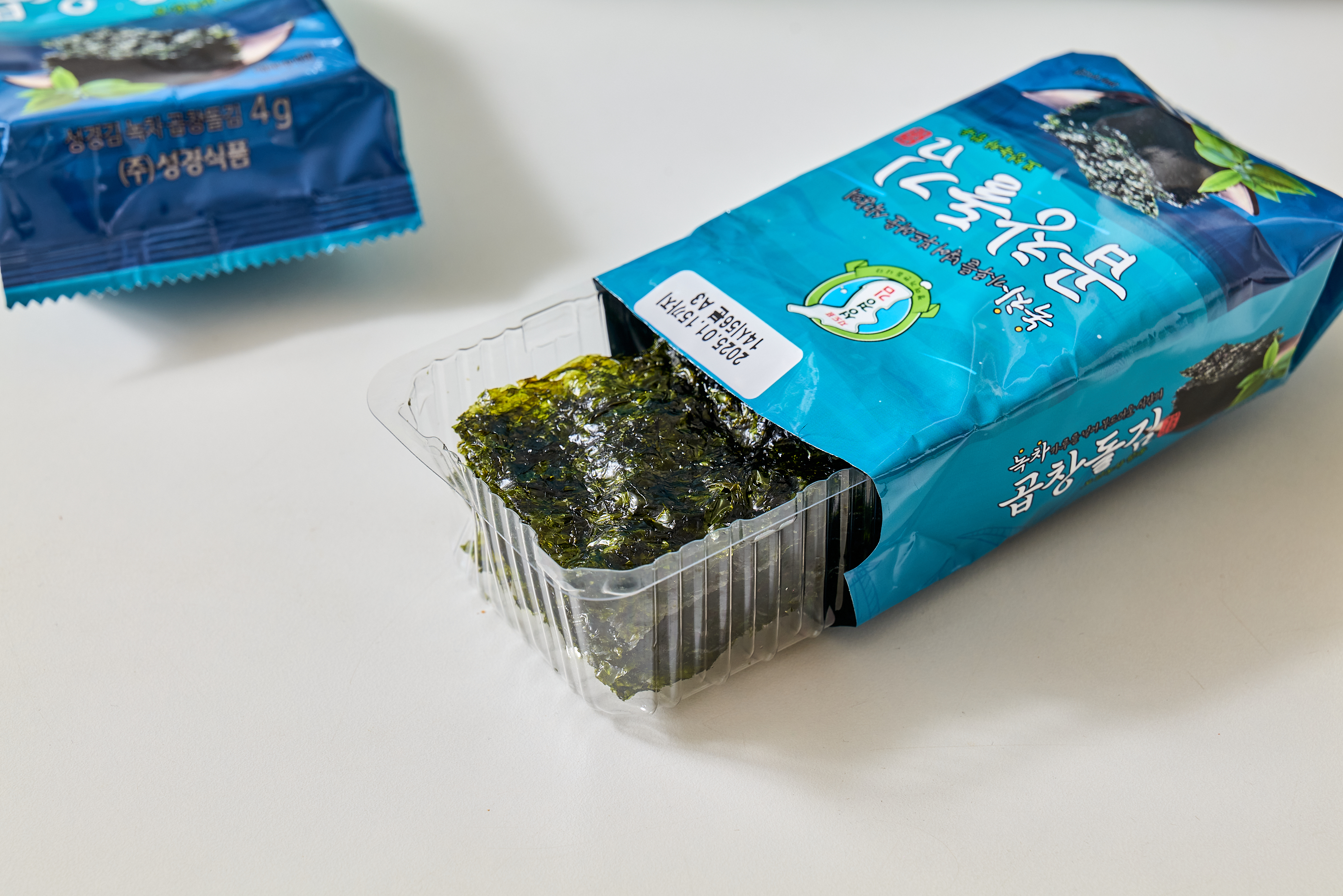 성경김 녹차 곱창김 곱창돌김 도시락 조미 식탁김 16봉 64g, 3개 이미지 3