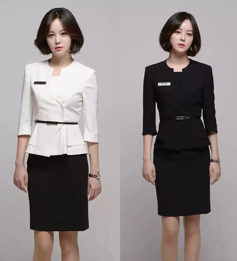 뷰티샵 유니폼 근무복 병원 데스크 상담 실장 성형외과 피부과 사무복 - 상세 이미지 3