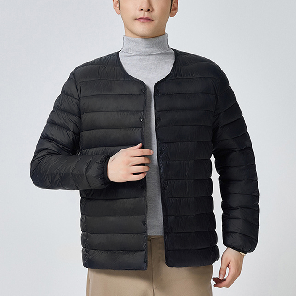 남자 경량패딩 웰론 이너 패딩 노카라 깔깔이