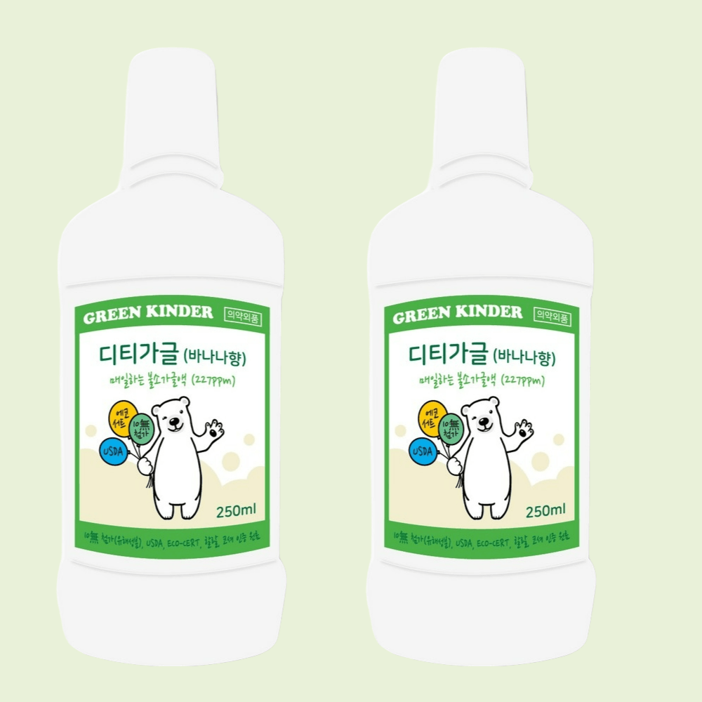 디티 불소 어린이가글 바나나향, 250ml, 2개 : 하이앙쥬