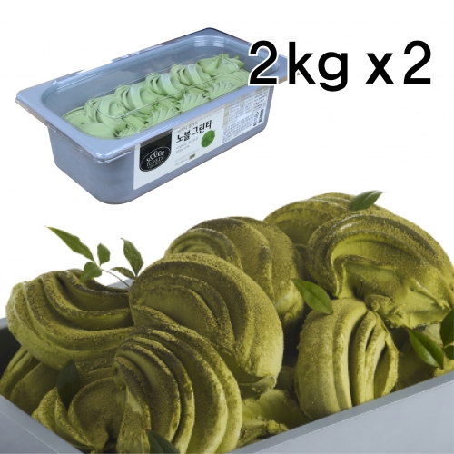 흥국 노블 그린티 젤라또 2kg 2개 카페 업소용 아이스크림 - 상세 이미지 2