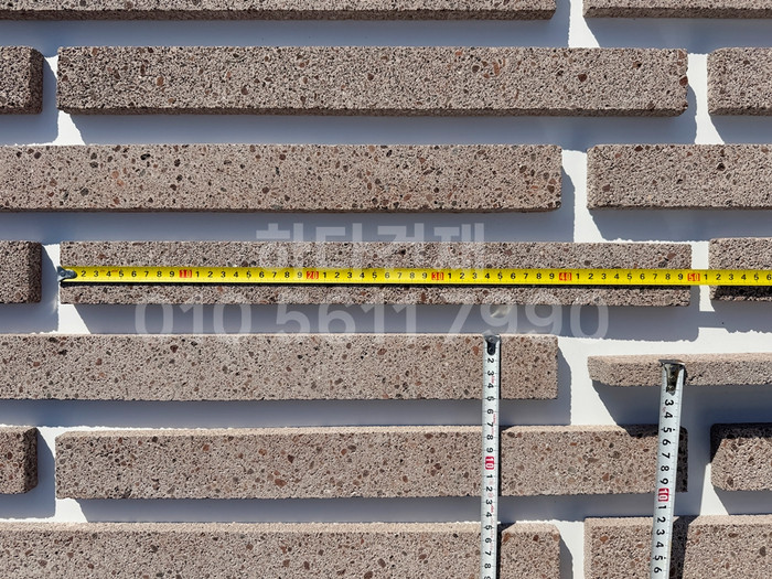 라일락 모노타일 500x50x17T 브라운칩 / 하다건재 와이드벽돌타일