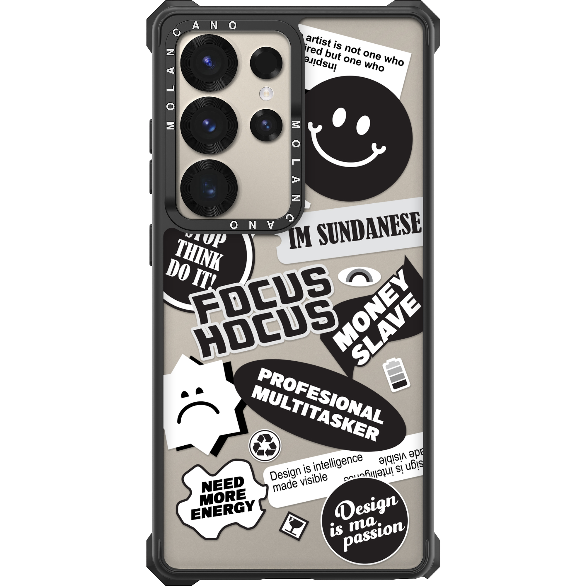 갤럭시 S25 울트라 임팩트 제로 디자인 투명 범퍼 케이스 스마일스티커 - 상세 이미지 2