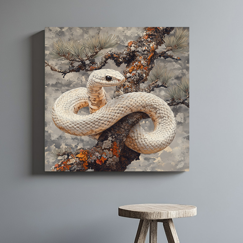 정원뱀 80X80 캔버스액자 뱀그림 - 상세 이미지 5