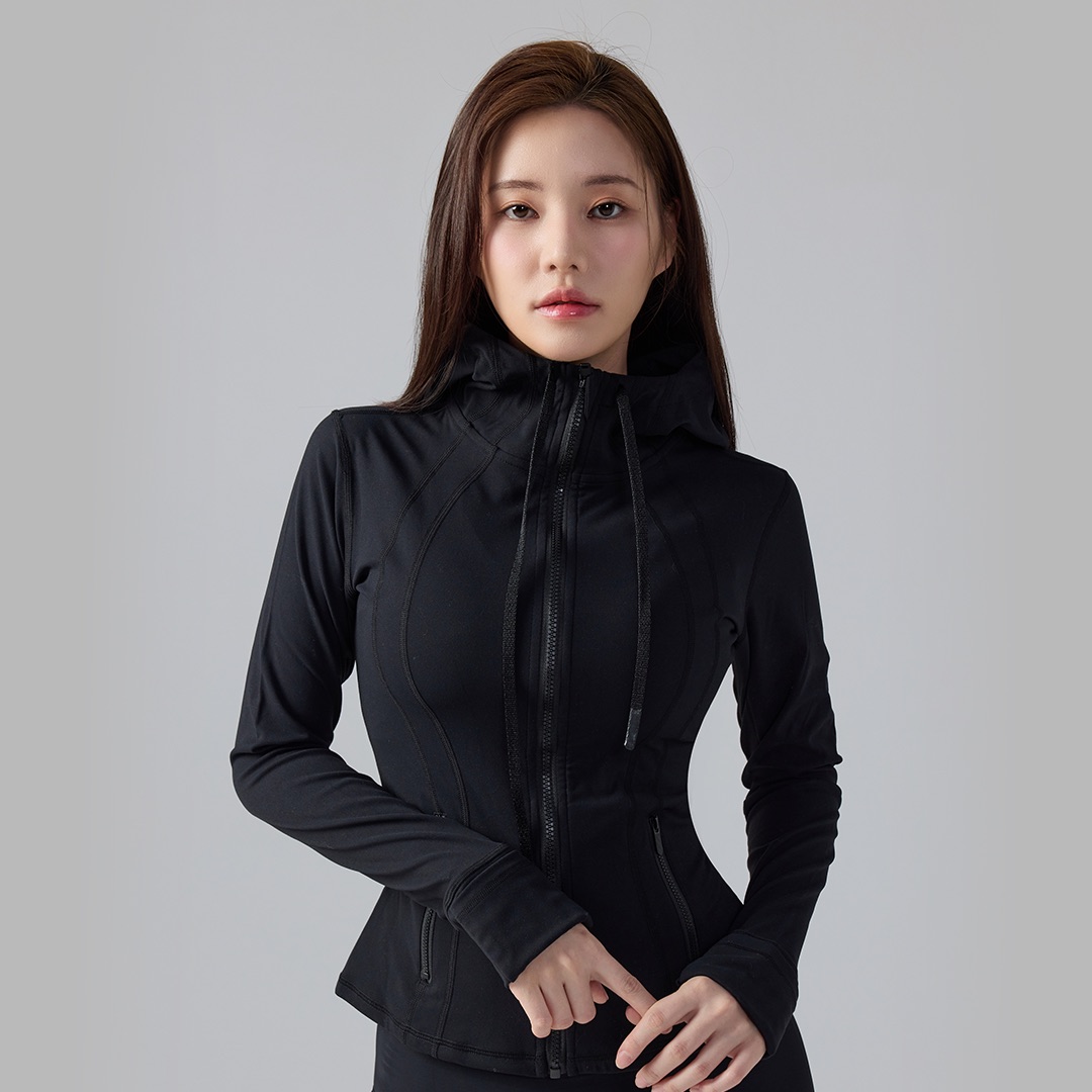[해즈소울] 액티브 슬림 러닝 커버업 집업 - 상품 이미지