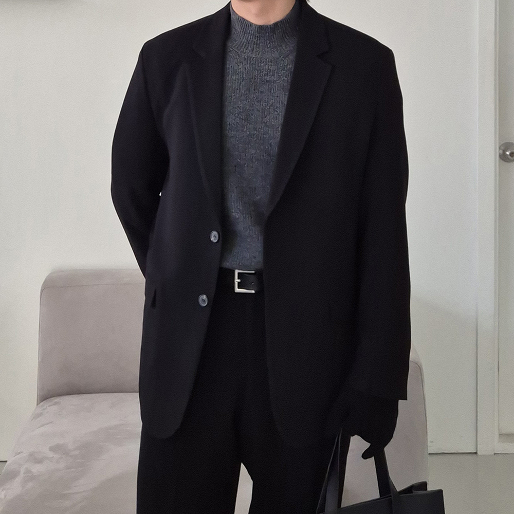 남자 겨울자켓 남성 겨울 셋업수트 남자 블레이저 - 상세 이미지 3