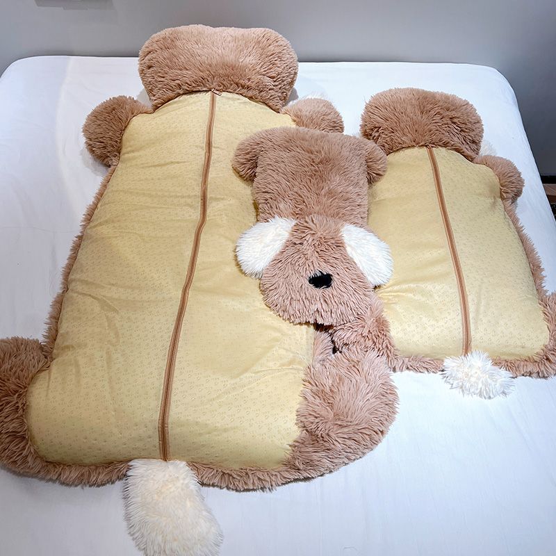 강아지 모양 러그 대형 인테리어포근한 방석 대형쿠션 베개 베이지 100x62 cm(탈부착 세탁가능) - 상세 이미지 5