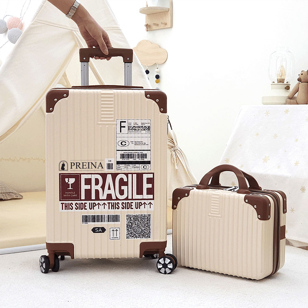 [추가 레디백 증정] 레터링 캐리어 54cm 기내용 크기 FRAGILE 여행용 케리어 - 상세 이미지 4