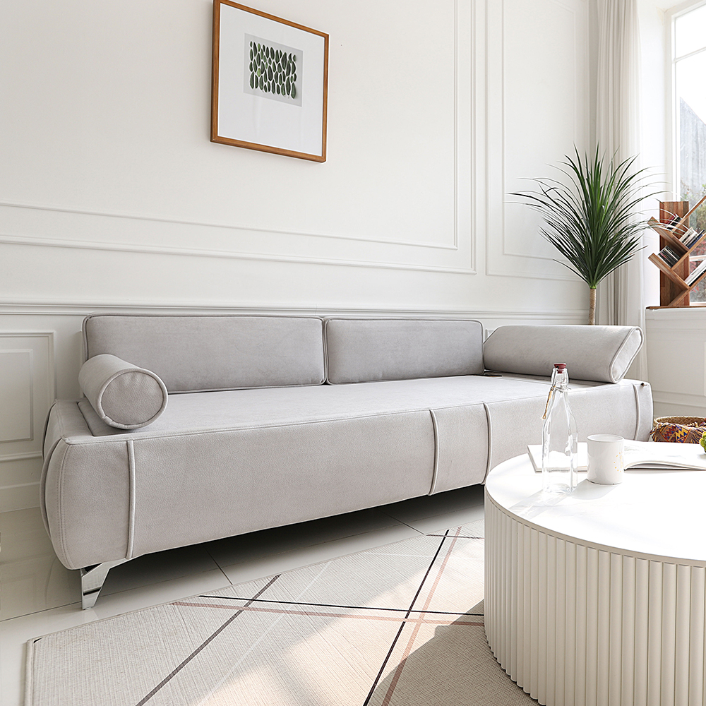 국내제작 라떼 3인용 패브릭 흙쇼파 황토 소파 온열 온돌 카우치 흙침대쇼파 CL426