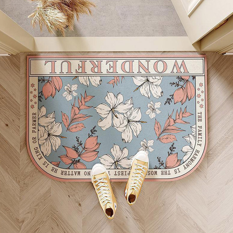 빨아쓰는 플라워 규조토 발매트 꽃무늬 구조토 러그 주방 싱크대 화장실 욕실 현관 미끄럼방지