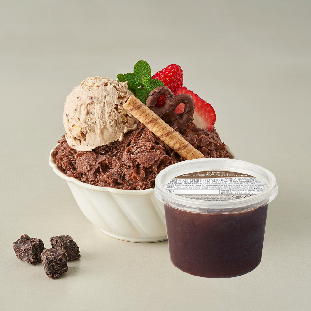 흥국 스노우빙 다크 초코 2박스 (300g x 24개입) 카페 빙수 - 상세 이미지 4
