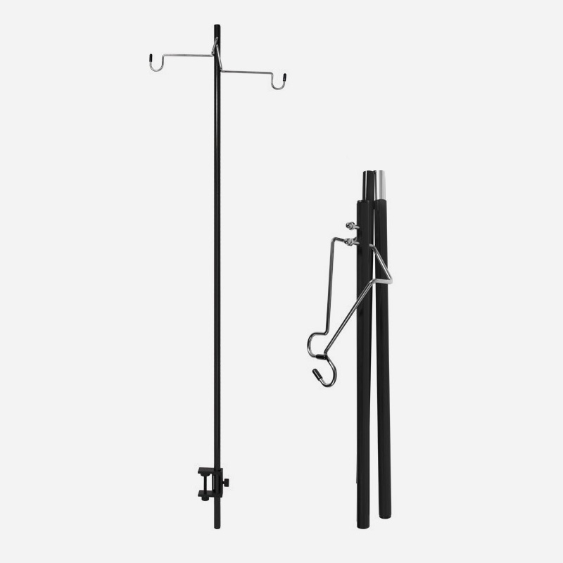 KOOLMAN(쿨맨) 양방향 테이블 랜턴걸이 (길이조절 거치형) 블랙