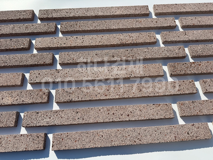 라일락 모노타일 500x50x17T 브라운칩 / 하다건재 와이드벽돌타일