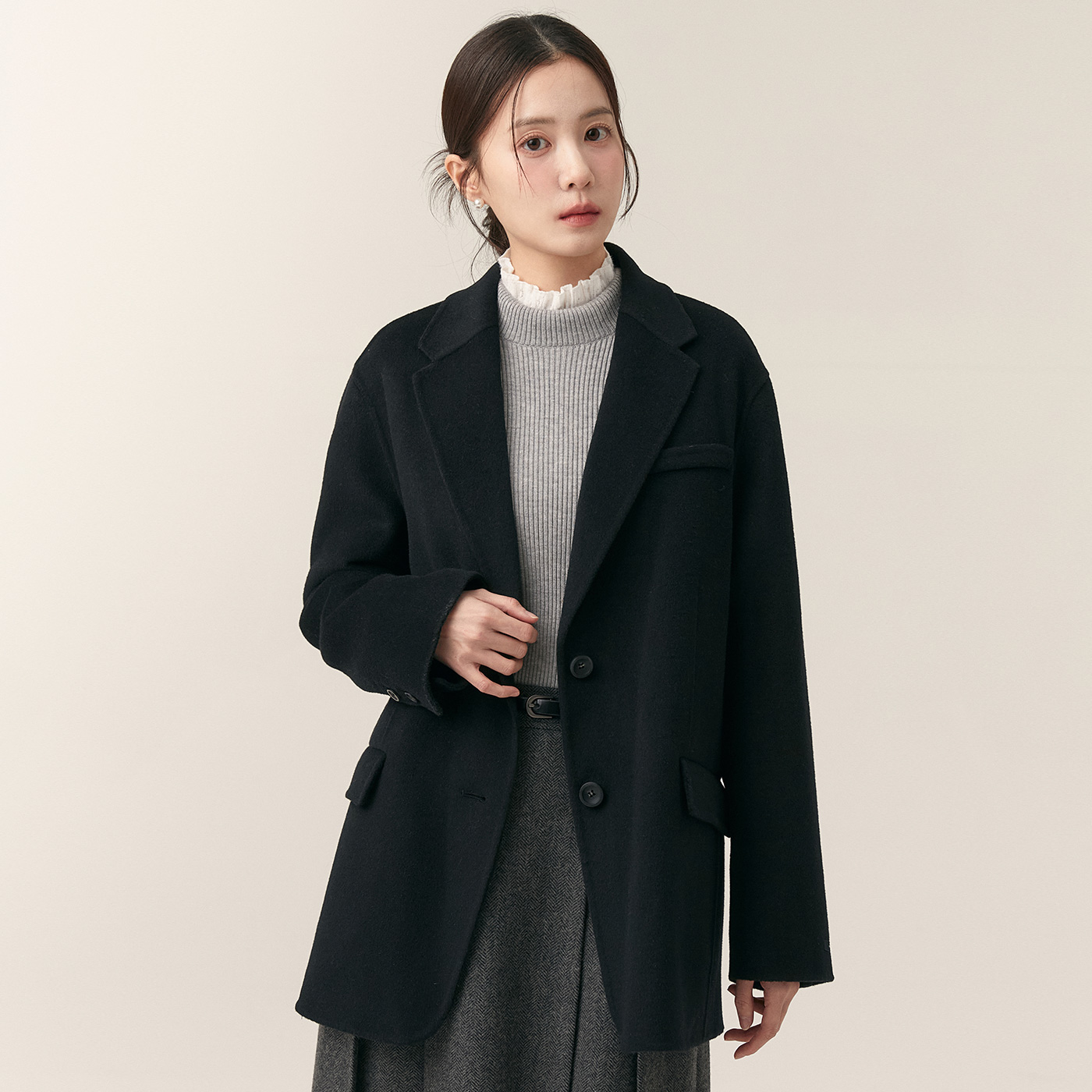 로엠 핸드메이드 테일러드 코트 RMJHF11RT1 - 상세 이미지 2