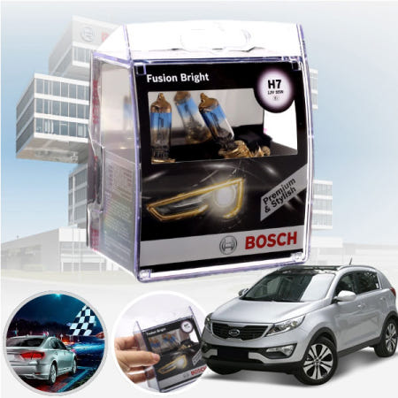 자체제작 파츠라인 스포티지R(10~15)(할로겐) 보쉬 정품 H7 퓨전브라이트 할로겐 전조등 H7 2P  PBO-019 cs02047