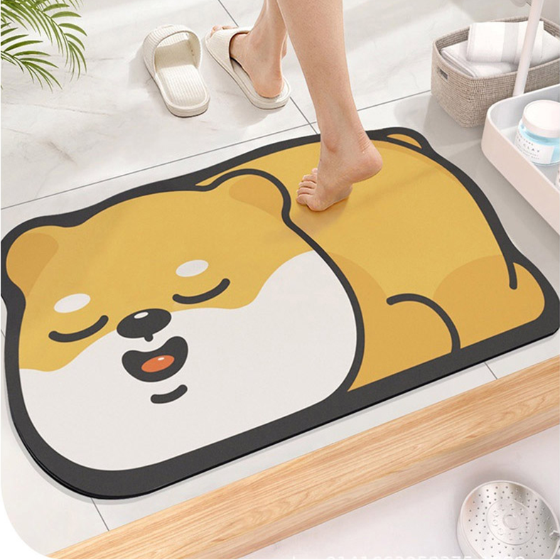 귀여운 캐릭터발매트 빨아쓰는 규조토발매트 곰돌이 구조토 주방 싱크대 현관 화장실 욕실러그
