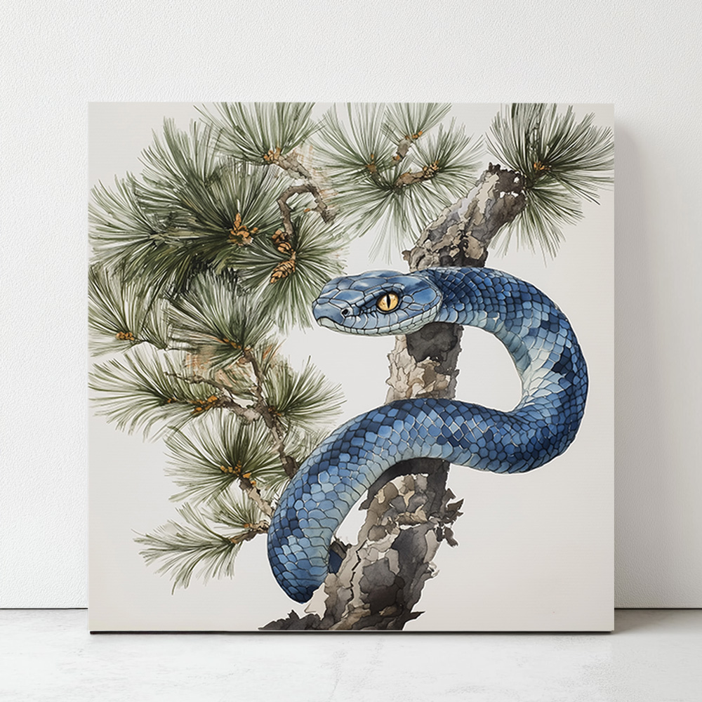정원뱀 80X80 캔버스액자 뱀그림 - 상세 이미지 3