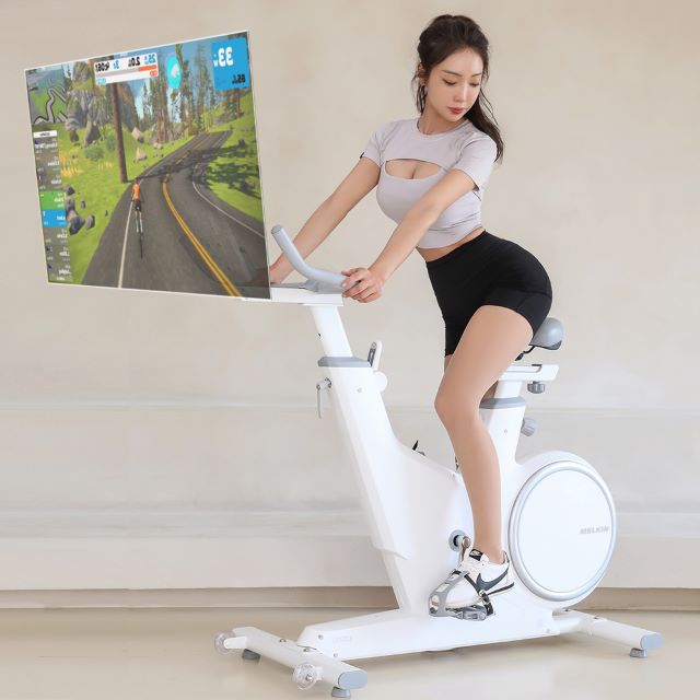 멜킨 스마트 실내자전거 젠틀 마그네틱 스핀바이크 즈위프트 게임 사이클 10kg 헬스바이크
