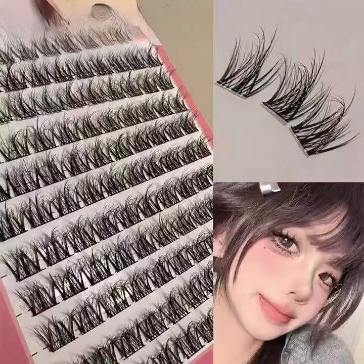 노글루속눈썹 밍크벨벳 화려한 가닥속눈썹 100개세트 - 상품 이미지