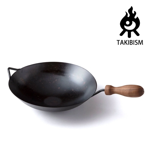 타키비즘 아이언 철제 캠핑 웍 중화 냄비 궁중팬 (MK024-1) 파커스인터내셔널 정식