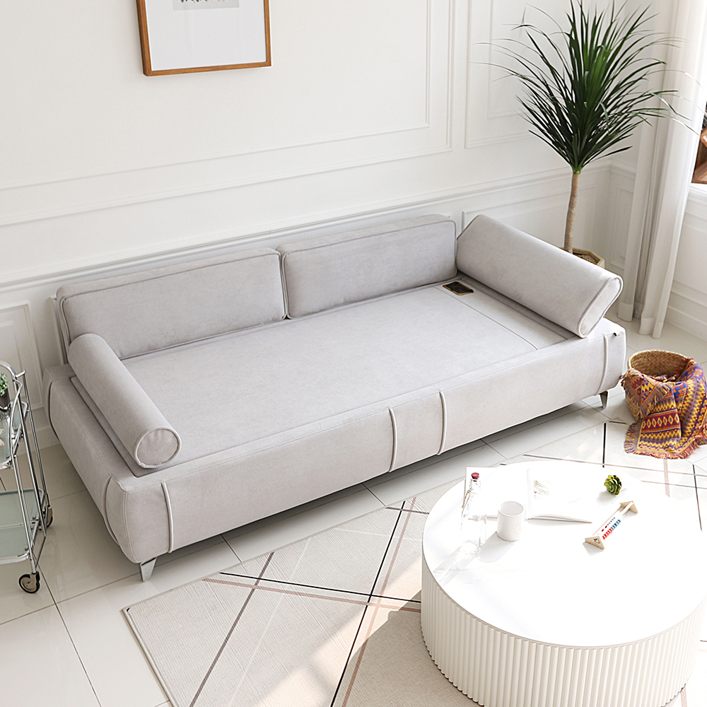 국내제작 라떼 3인용 패브릭 흙쇼파 황토 소파 온열 온돌 카우치 흙침대쇼파 CL426