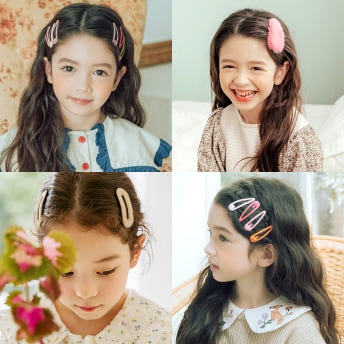 유아 여아 폭닥폭닥한 겨울 헤어핀 밍크 니트 뜨개 집게핀 - 상세 이미지 2