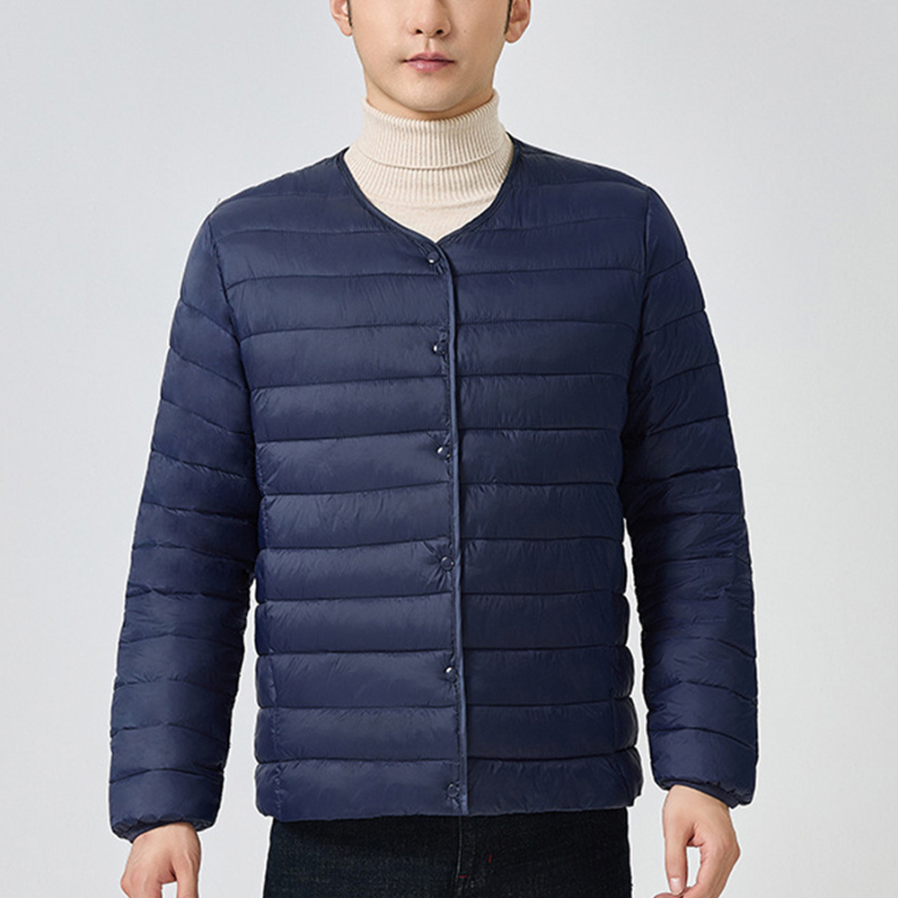 남자 경량패딩 웰론 이너 패딩 노카라 깔깔이