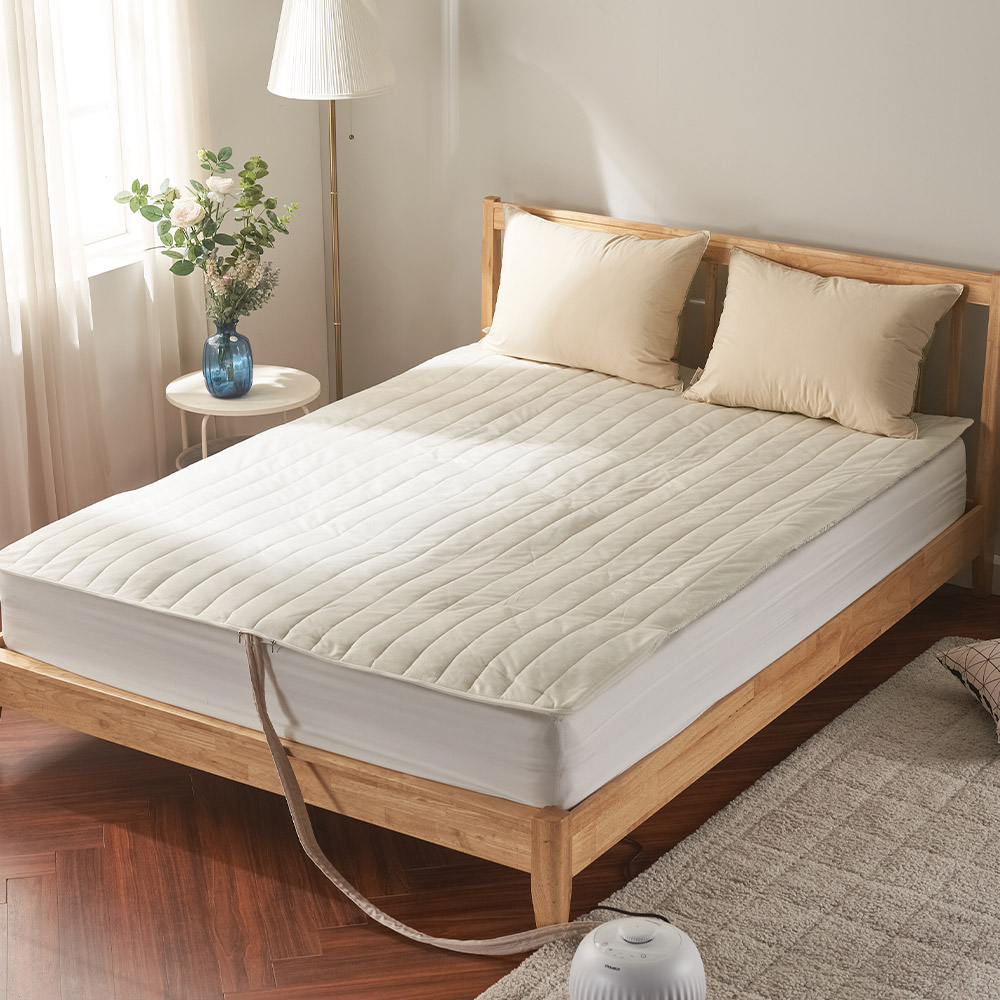 포그닝 온수매트커버 고밀도 실크극세사 전기요 카본 온열매트 전기장판커버 싱글 퀸