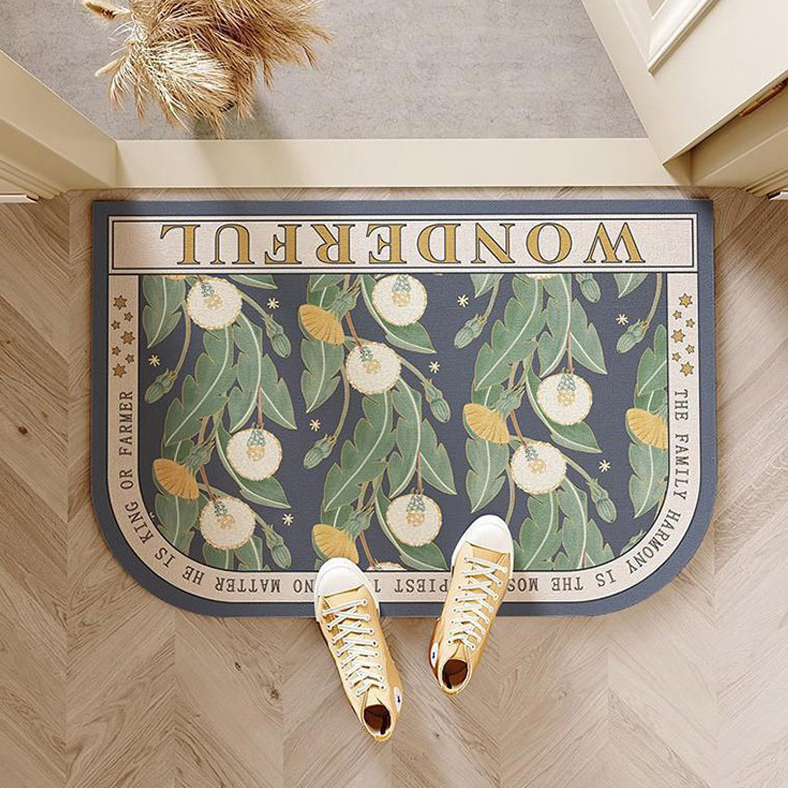 빨아쓰는 플라워 규조토 발매트 꽃무늬 구조토 러그 주방 싱크대 화장실 욕실 현관 미끄럼방지