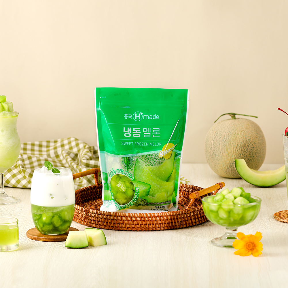 흥국 냉동 멜론 1kg 2개 업소용 카페 과육 - 상세 이미지 4