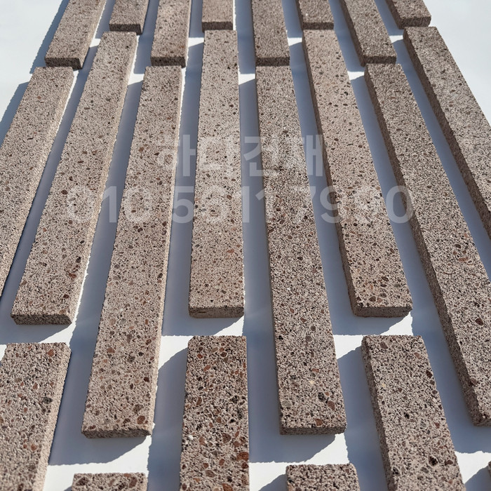 라일락 모노타일 500x50x17T 브라운칩 / 하다건재 와이드벽돌타일